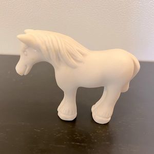 Hand Carved White Stone Horse Figurine